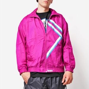 Flagship 80s retro windbreaker pink colour unisex light shell jacket men's Med